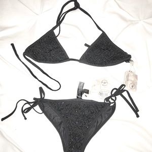 All Saints Black Beaded Bikini - BRAND NEW!